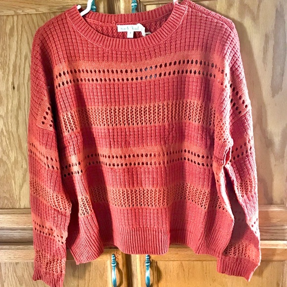 Knitted Spring Time Sweater Burnt Henna - Picture 1 of 5